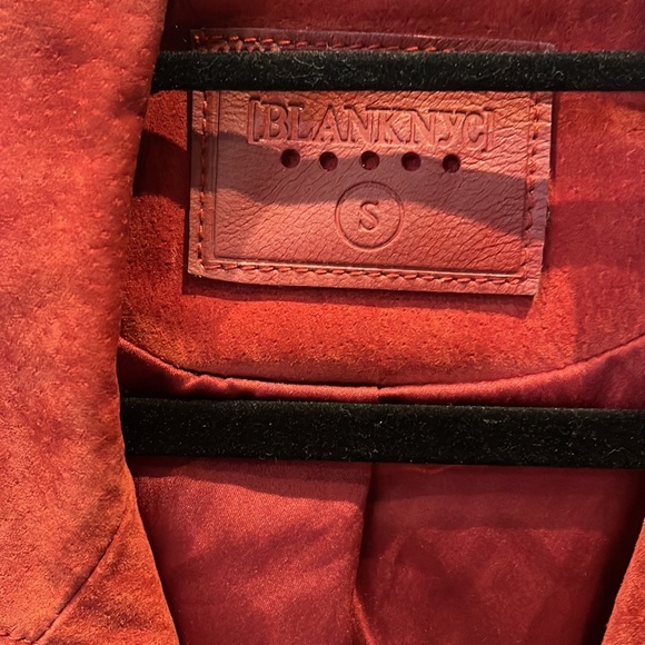 BLANK NYC Red Leather Suede Moro Jacket - Picture 3 of 4